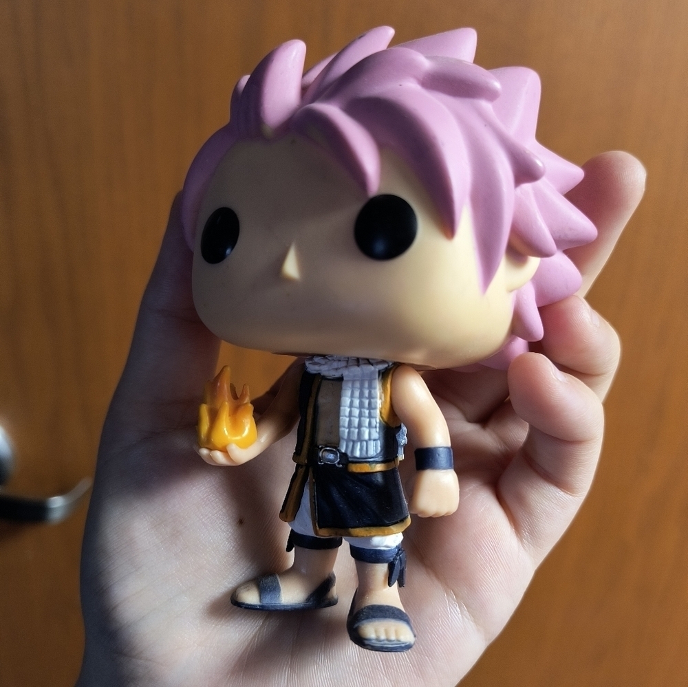 Anime Character Vinyl Figure with Pink Hair Funko POP Anime: Fairy Tail Natsu Ac - Picture 7 of 8